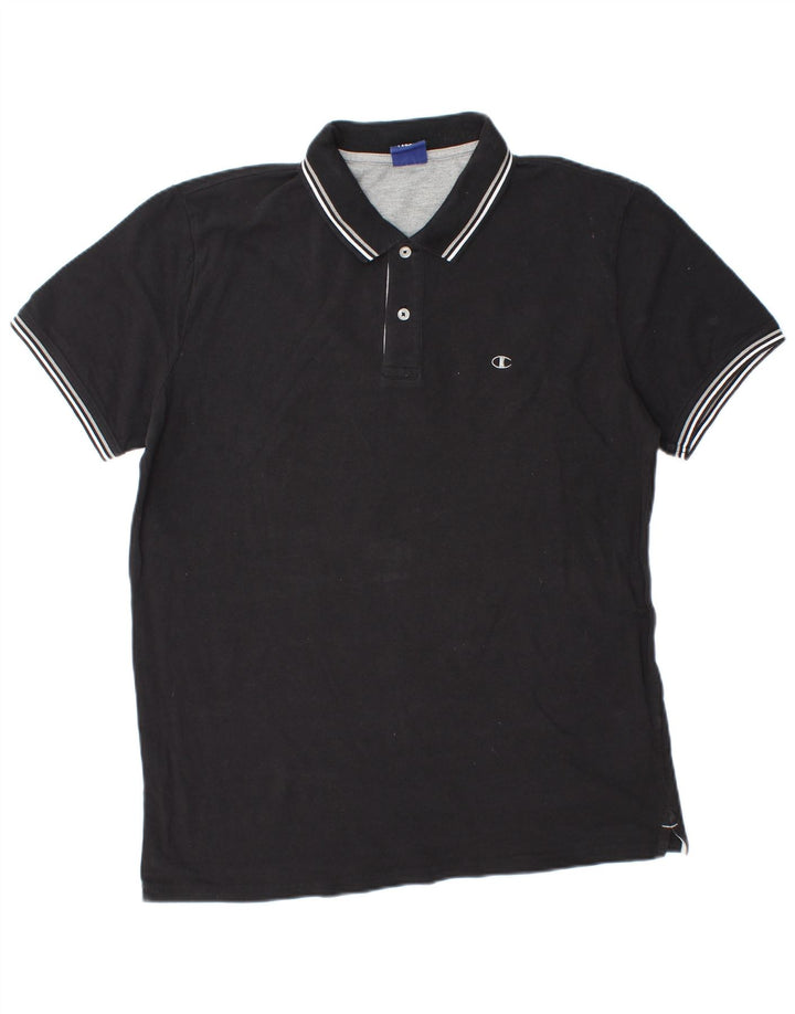 Tricou polo pentru bărbați Champion, mare, negru, bumbac