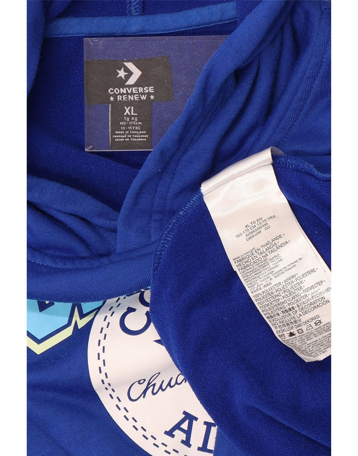 Pulover CONVERSE pentru băieți, cu grafică, 13-14 ani, XL, poliester, albastru