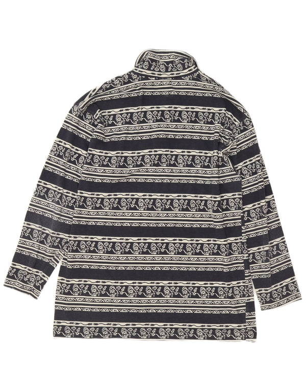 Pulover pentru femei Campagnolo, cu gât polo, UK 14, mare, bleumarin, floral