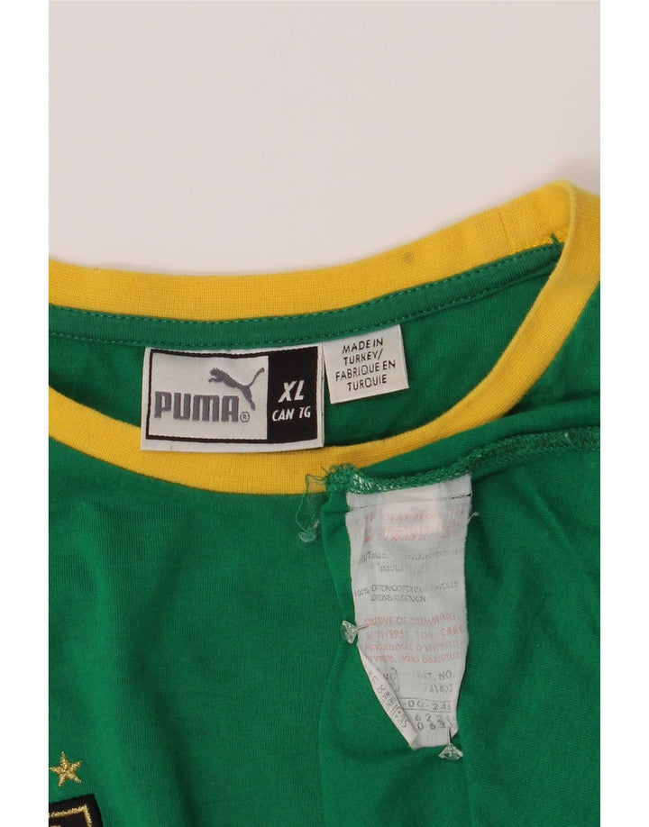Puma Mens Graphic Vest Top XL Verde Bumbac