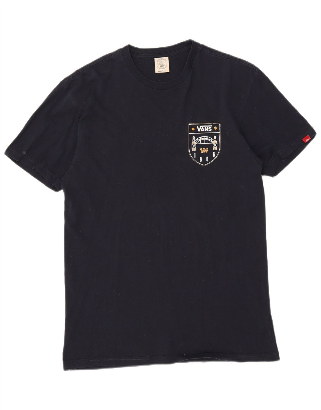Tricou grafic Vans pentru bărbați Top mediu din bumbac bleumarin