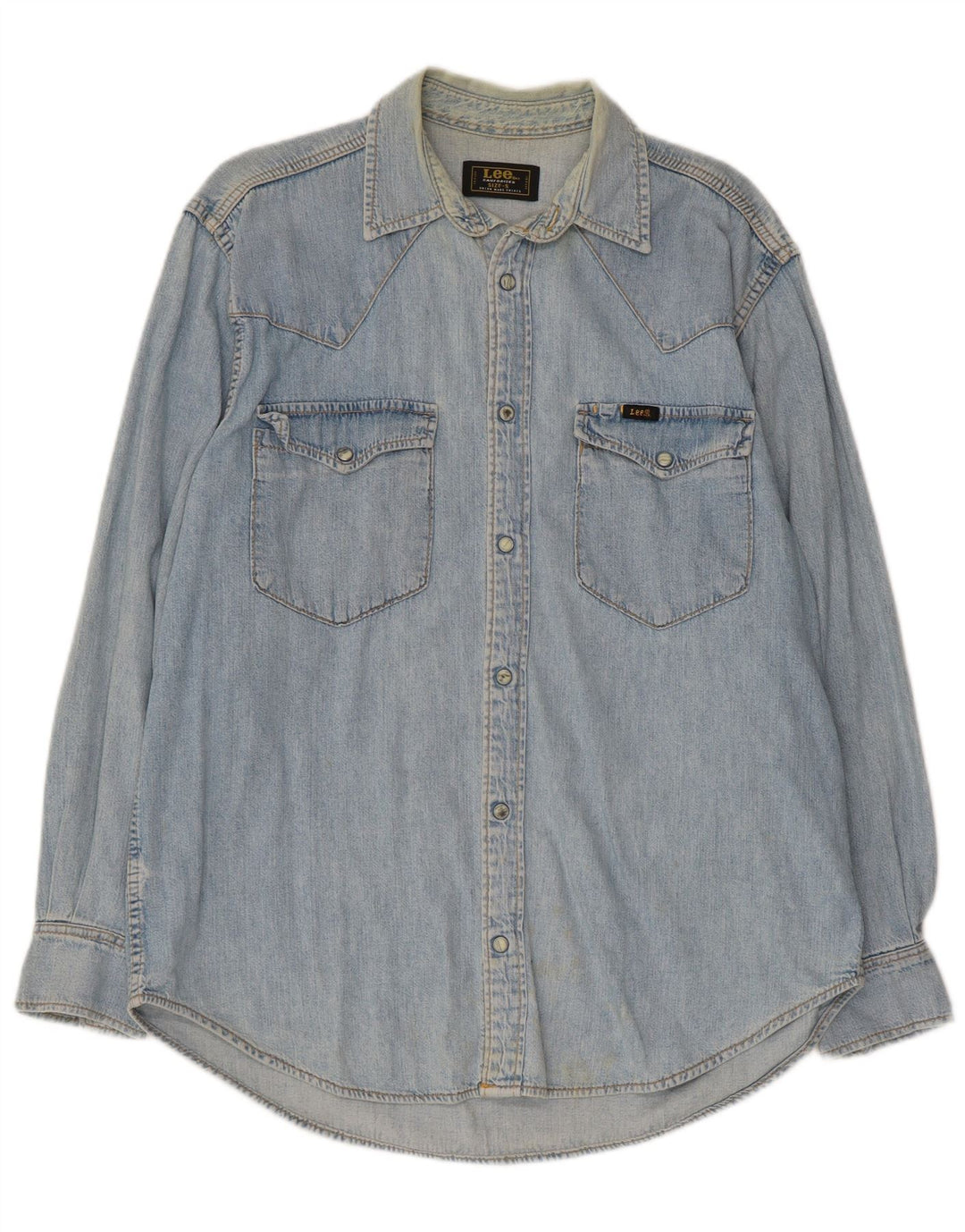 Cămașă de blugi pentru bărbați Lee, bumbac albastru mic