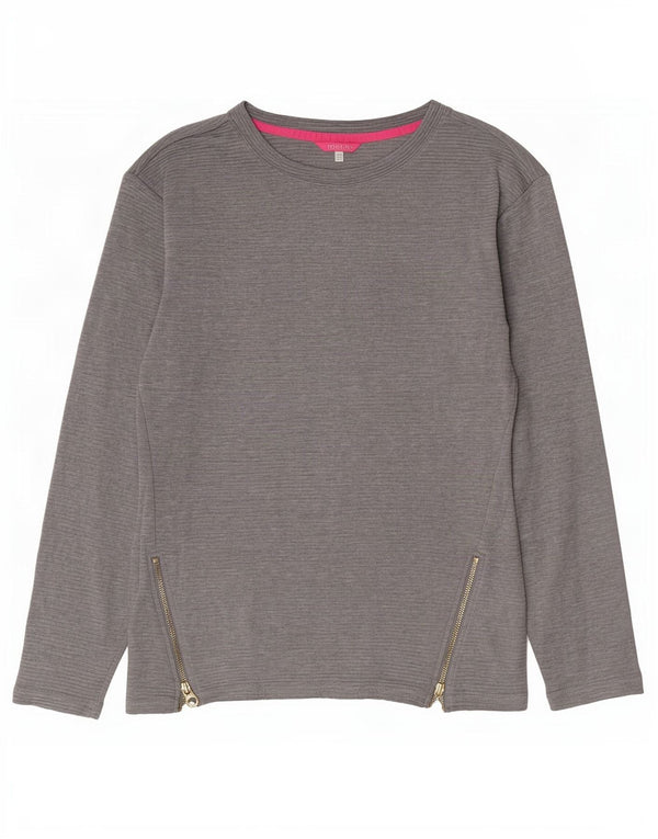 Joules Top supradimensionat pentru femei cu mânecă lungă UK 6 XS bumbac gri