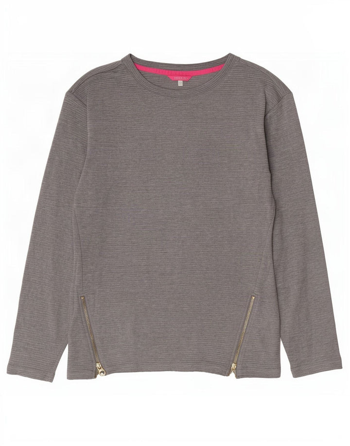 Joules Top supradimensionat pentru femei cu mânecă lungă UK 6 XS bumbac gri