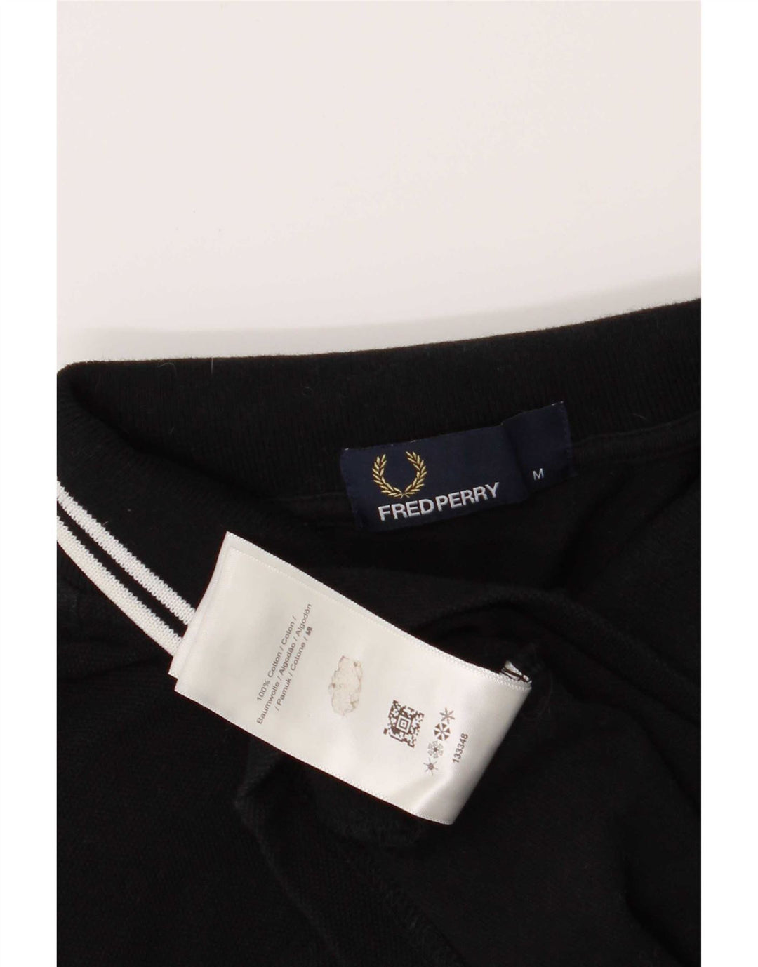 Cămașă polo Fred Perry pentru bărbați, bumbac mediu negru