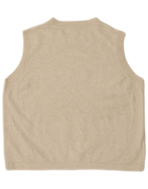 Marks & Spencer Womens Vest Tank Top UK 16 Large Off White Flecked