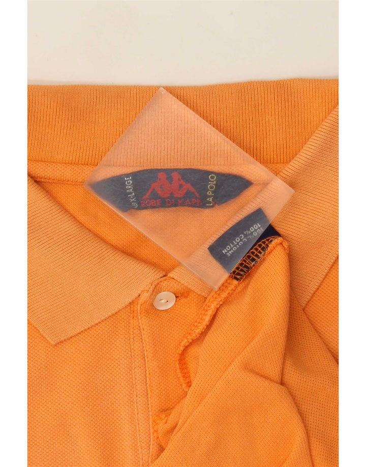 Cămașă polo pentru bărbați Kappa XL bumbac portocaliu