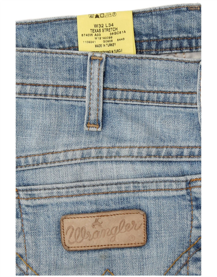 Blugi drepte stretch pentru bărbați Wrangler Texas W32 L31 Bumbac albastru