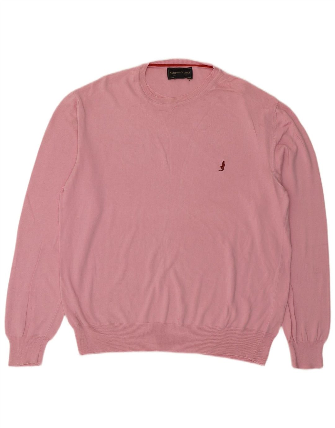 Pulover Marlboro Classics pentru bărbați, cu gât crew, bumbac roz 2XL