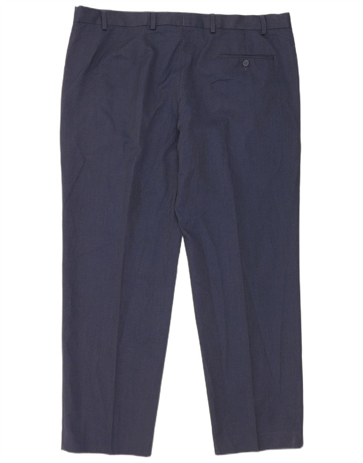 Pantaloni de costum pentru bărbați Marks & Spencer, cu ajustare normală, L40 L29, poliester bleumarin