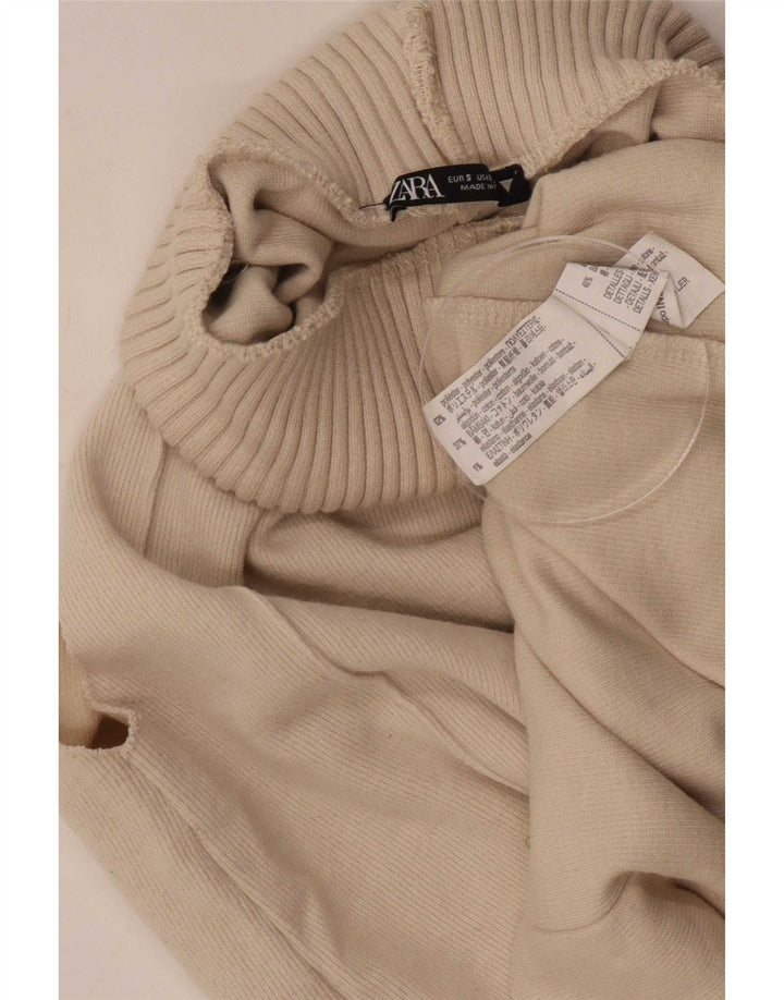 Top Vest Vestă pentru Femei Zara UK 10 Mic Bej Poliester