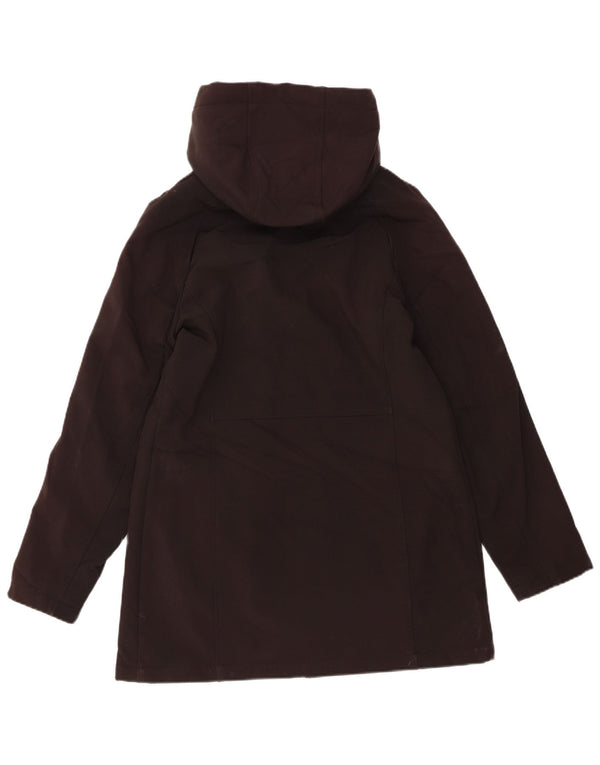 CALVIN KLEIN Jachetă Windbreaker cu glugă pentru femei UK 14 Poliester mediu negru