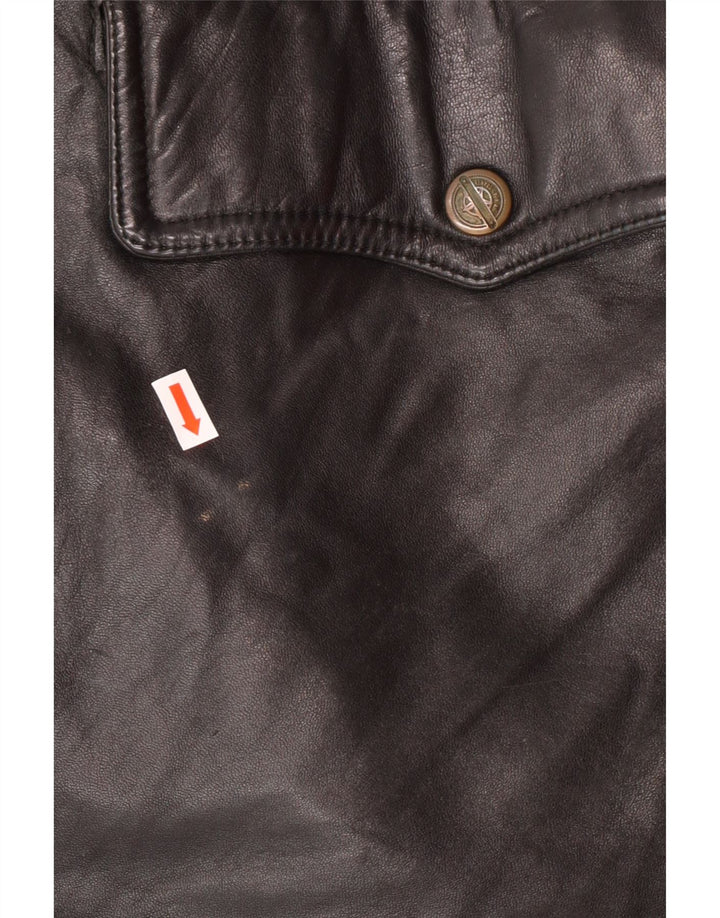 Jachetă de piele pentru bărbați VINTAGE IT 54 2XL din piele neagră