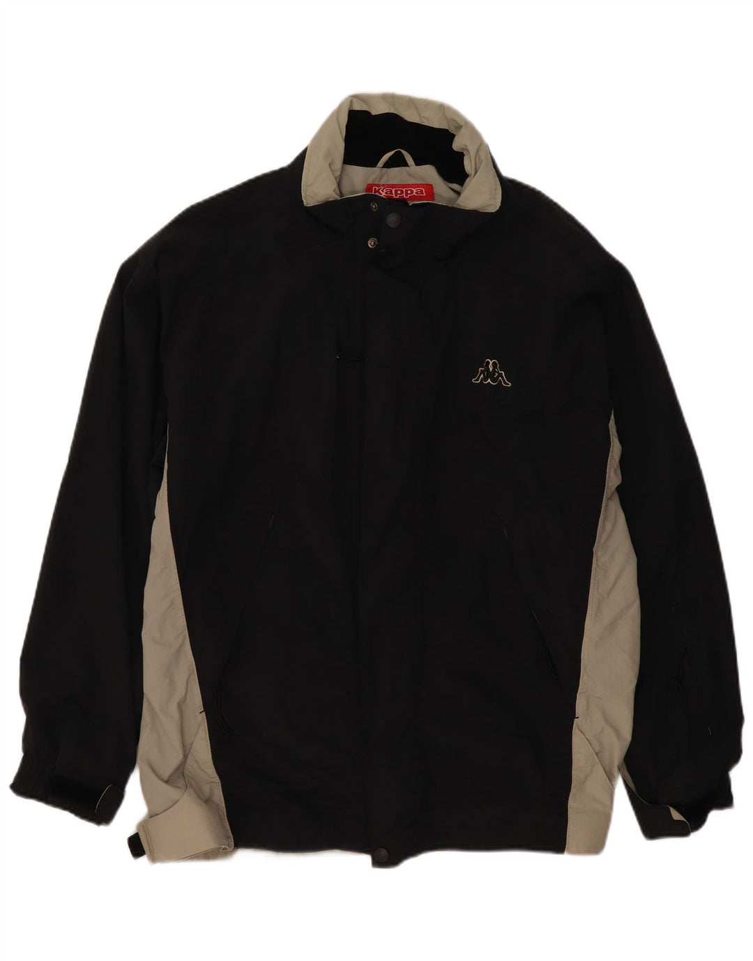 Jachetă de vânt pentru bărbați KAPPA UK 40, mare, neagră, poliamidă color bloc