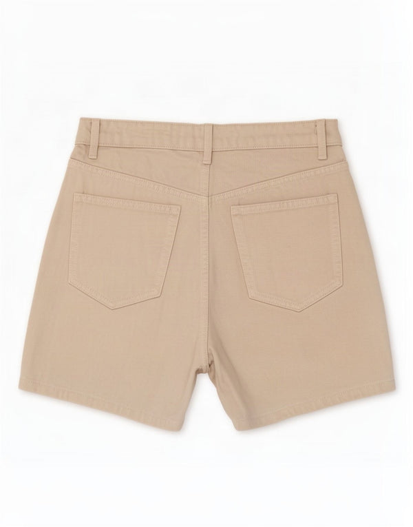 Pantaloni scurți din denim cu talie înaltă Zara EU 36 XS W26 Bej