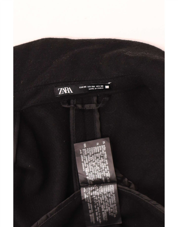 Zara pardesiu barbatesc UK 34 XS poliester negru