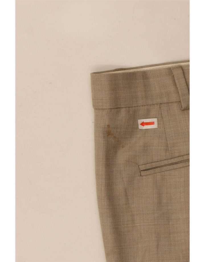 Pantaloni de costum drept bărbați Marks & Spencer Autograph W42 L33 bej