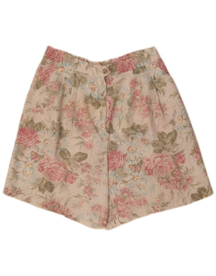 SAG HARBOR Pantaloni scurți casual pentru femei cu talie înaltă W32, alb, floral