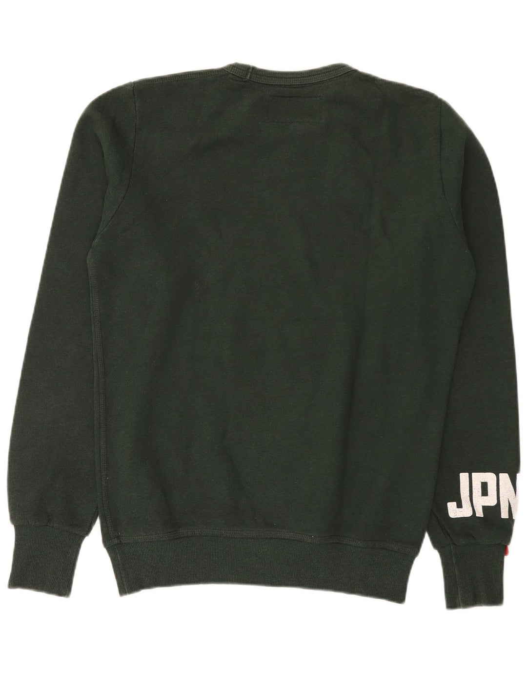Pulover grafic Superdry pentru bărbați, bumbac verde mediu