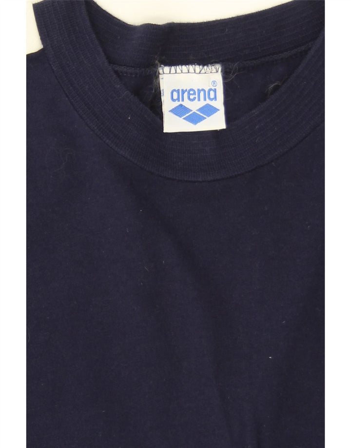 Tricou cu grafic pentru bărbați Arena Top mic, albastru marin, bloc de culoare