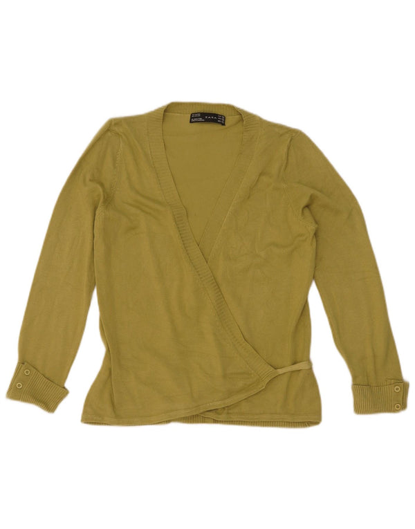 Pulover cardigan Wrap Zara pentru femei UK 12, raion verde mediu