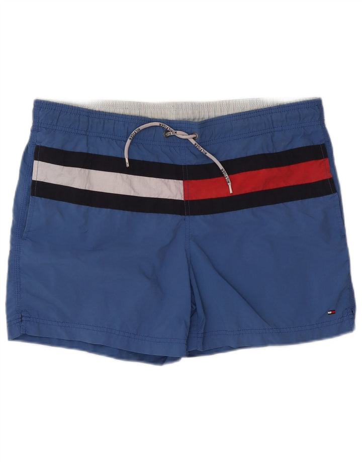 Pantaloni scurți de înot Tommy Hilfiger pentru bărbați, mici, albastru, nailon color bloc