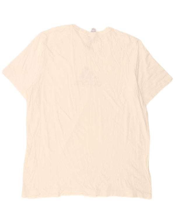 Tricou grafic pentru bărbați Adidas Top XL Bumbac alb