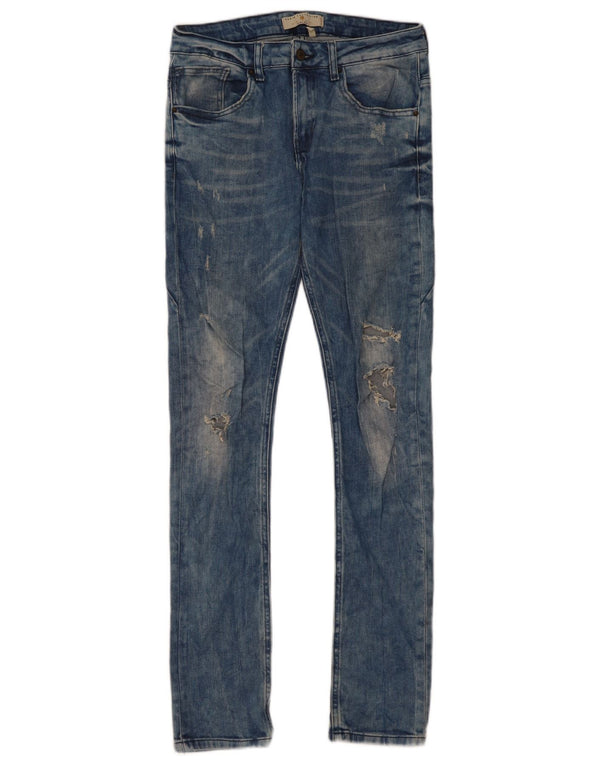 Blugi skinny distressed pentru bărbați Zara EU 40 Medium L31 L33 Bumbac albastru