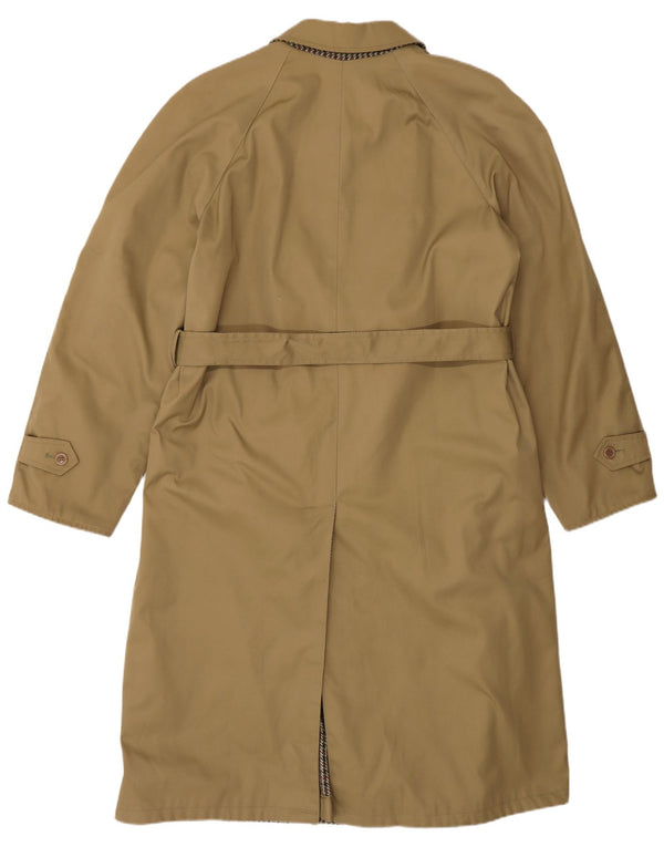 Vintage Mens Reversible Overcoat IT 48 Medium Khaki