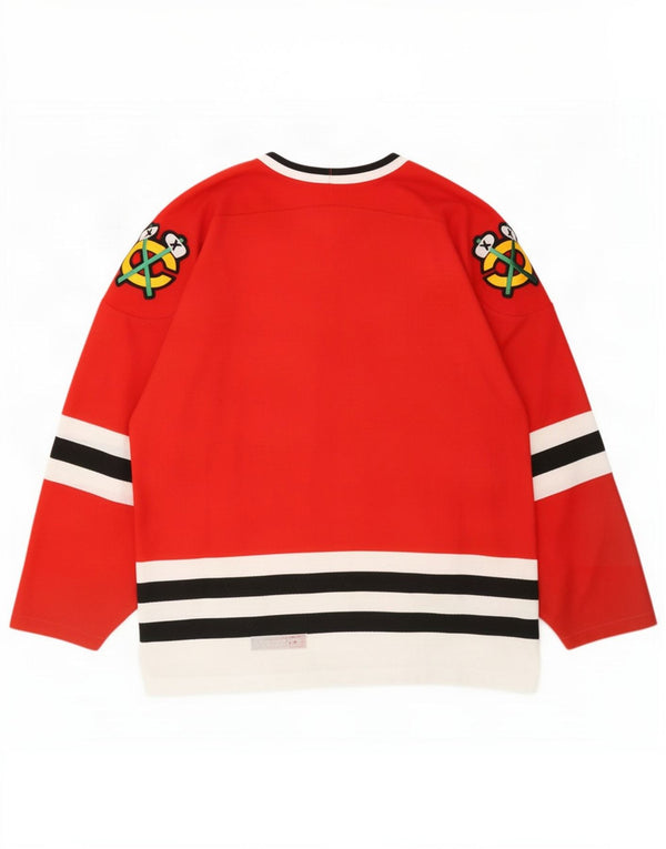 Cămașă de hochei Vintage pentru bărbați Chicago Blackhawks CCM 1990-96 Sport mare roșu