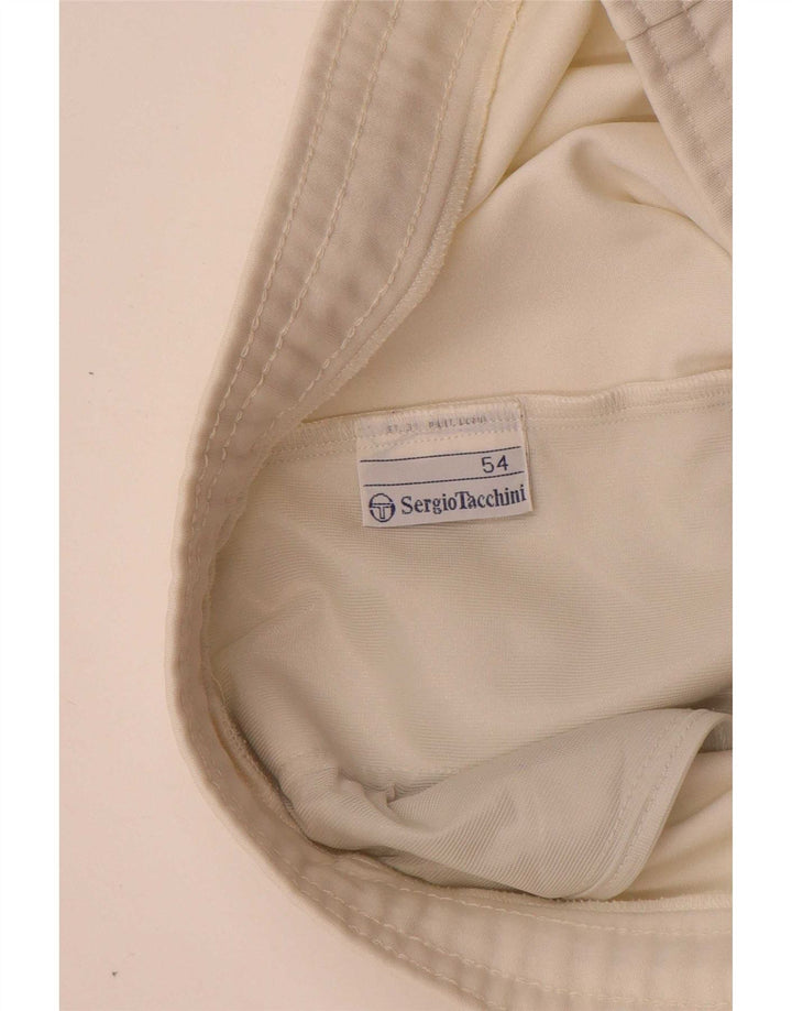 Sergio Tacchini Pantaloni scurți sport grafic pentru bărbați IT 54 XL Poliester alb