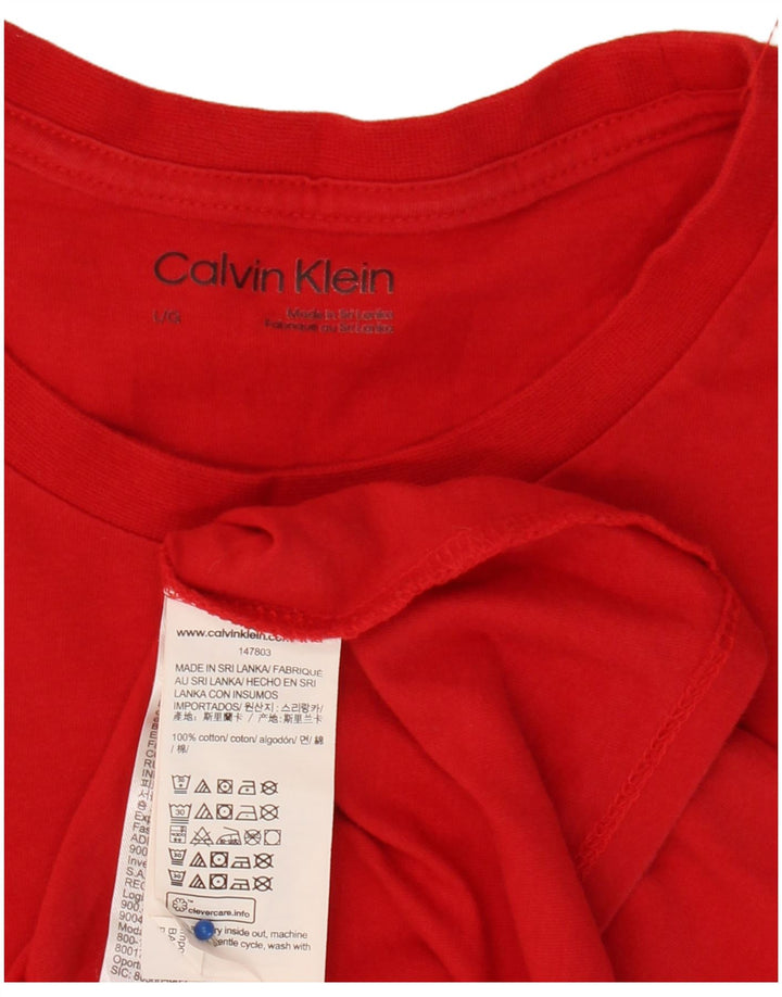 Tricou grafic pentru bărbați CALVIN KLEIN Top mare bumbac roșu