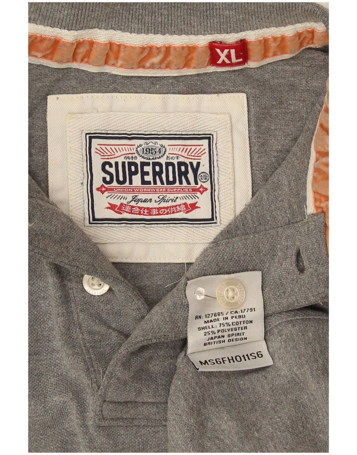 Tricou polo pentru bărbați Superdry XL bumbac gri