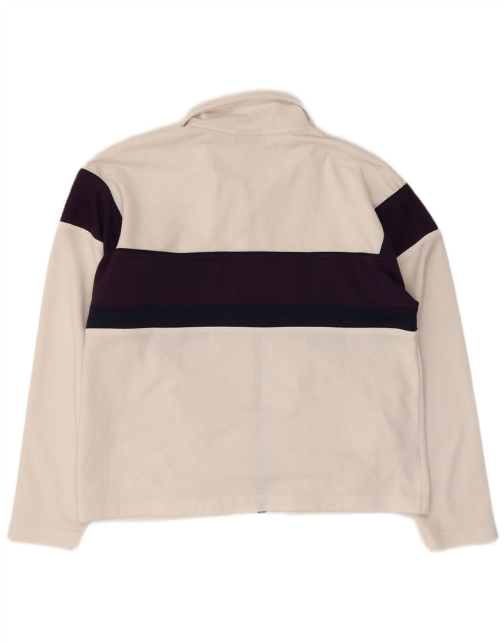 Jachetă de trening supradimensionată pentru femei Asics UK 10, alb, color block