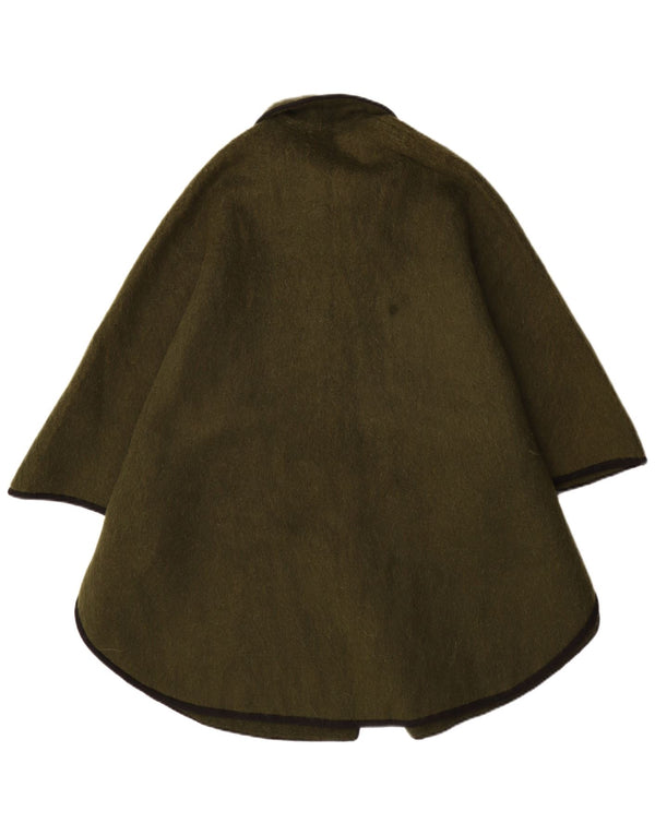 Palton Poncho supradimensionat pentru femei Vintage IT 48 XL Lână nouă verde