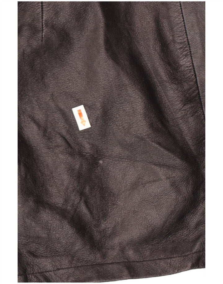 Fusta din piele pentru femei cu talie înaltă EMBASSY IT 46 Large W26 Piele neagră