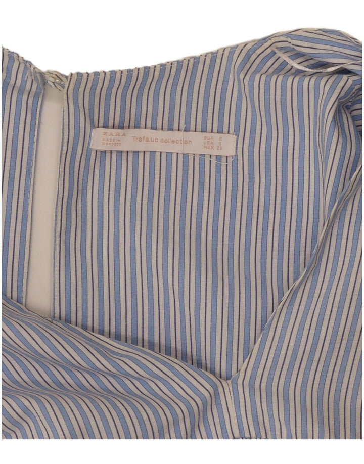 Costum pentru femei ZARA cu mâneci 3/4 UK 10 Mic cu dungi albastre