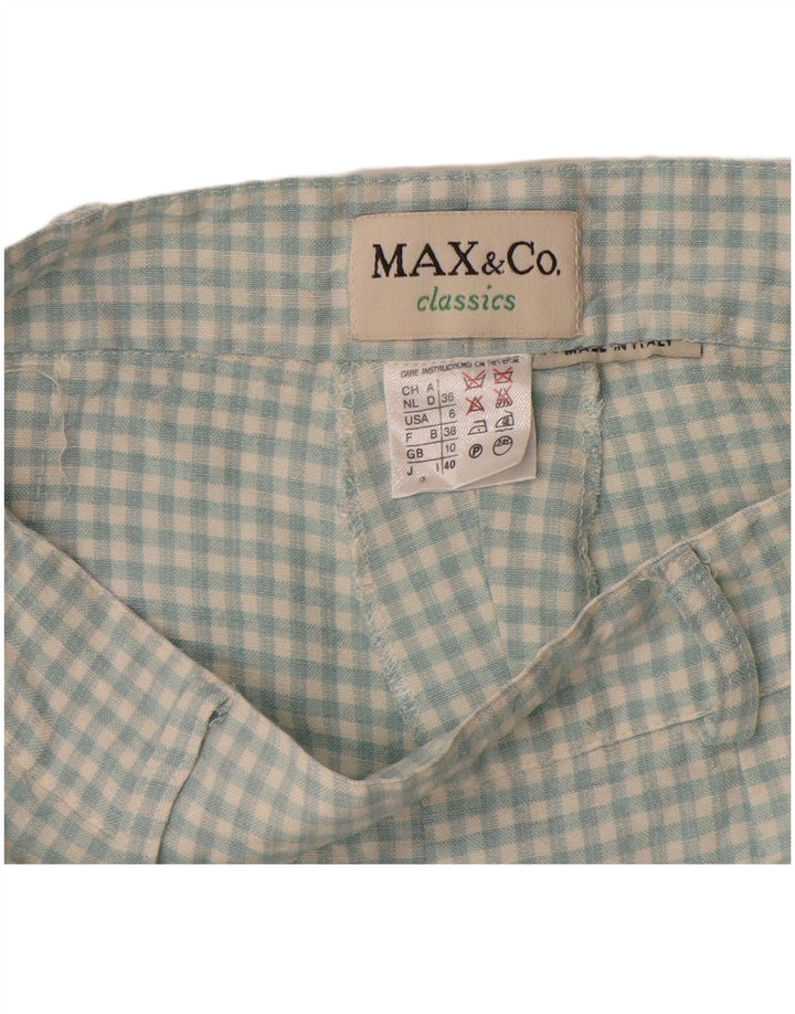 Max & Co. Pantaloni scurți casual Classics pentru femei UK 10 Small W27 Green Gingham