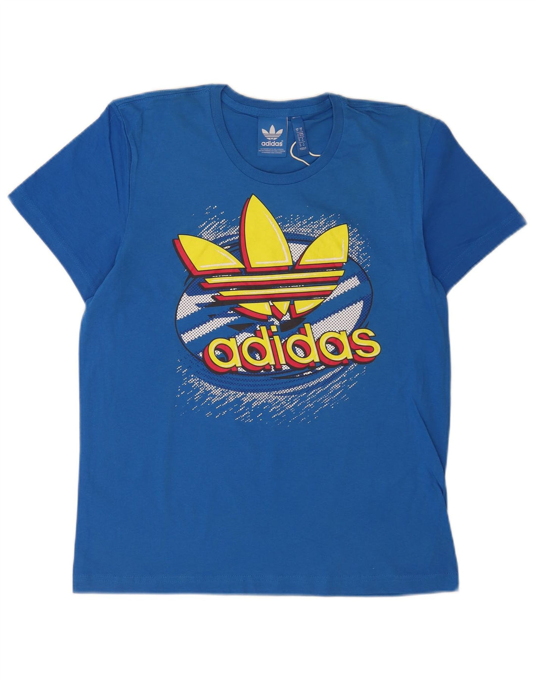 Tricou grafic pentru bărbați Adidas Top, bumbac albastru mediu