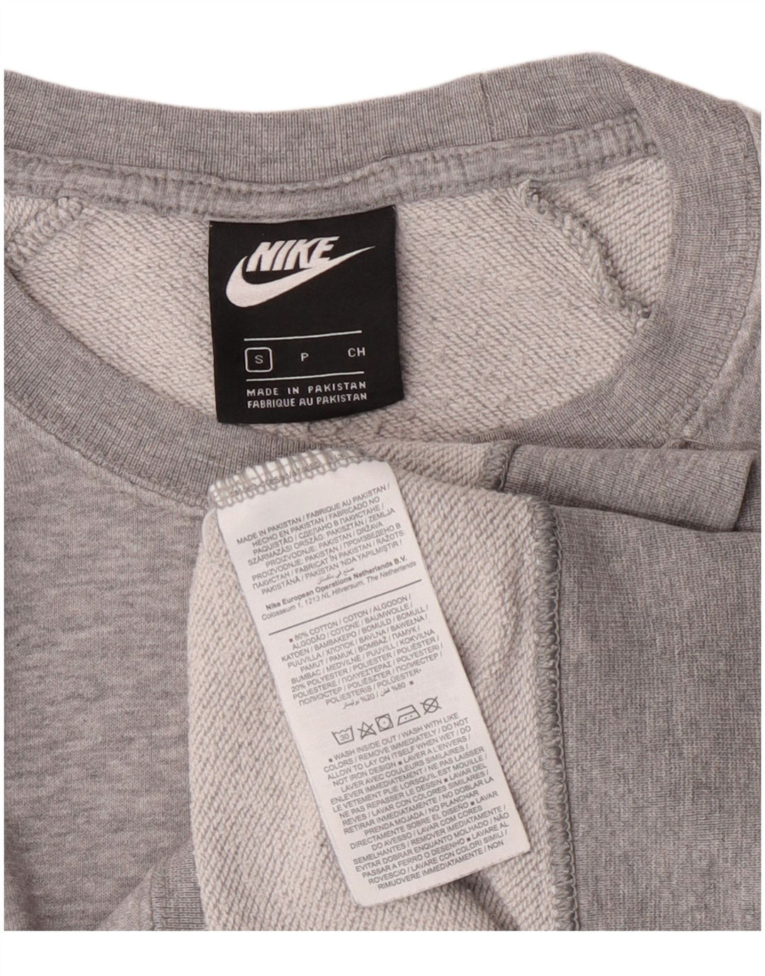 Pulover supradimensionat pentru femei Nike UK 10, bumbac cu pete gri mici