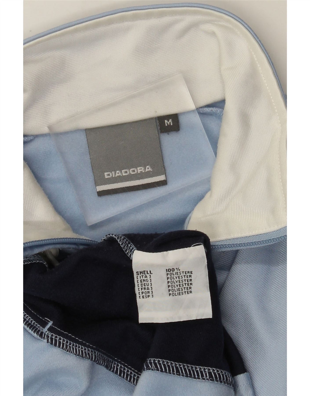 Jachetă de trening Diadora pentru femei, albastru mediu, poliester color bloc