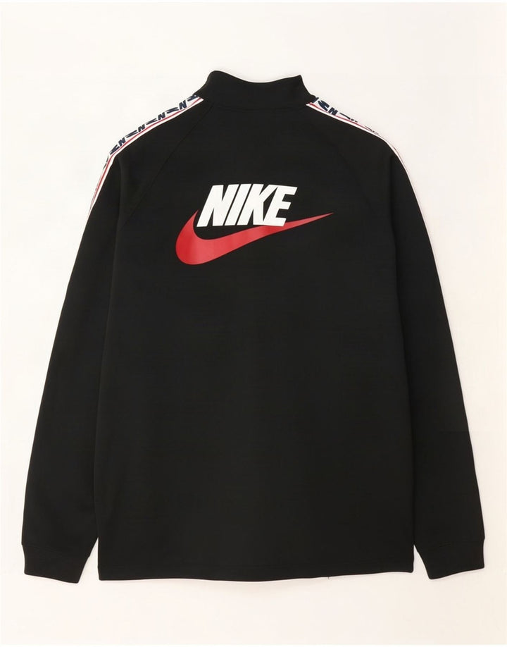 Jachetă de top pentru trening grafic Nike pentru bărbați, mică, neagră, din poliester
