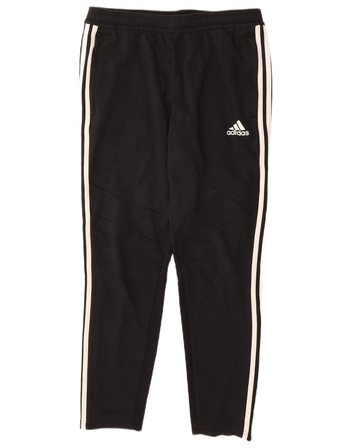 Pantaloni de trening ADIDAS pentru bărbați, bumbac mediu negru