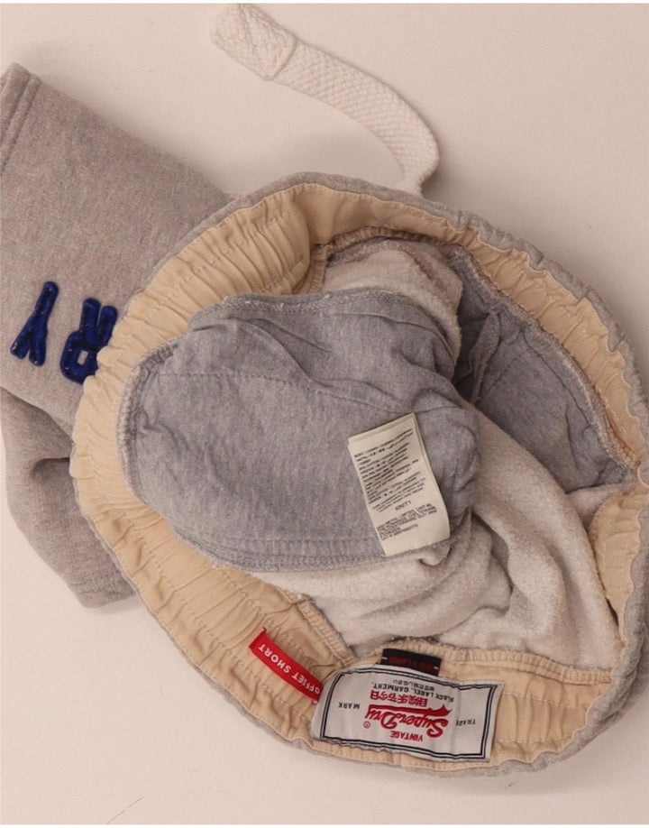 Pantaloni scurți de sport grafic Superdry pentru bărbați XL, bumbac gri