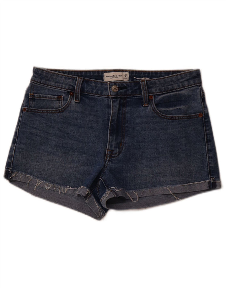 ABERCROMBIE & FITCH Pantaloni scurți din denim cu talie medie pentru femei US 8 Medium W29 Blue