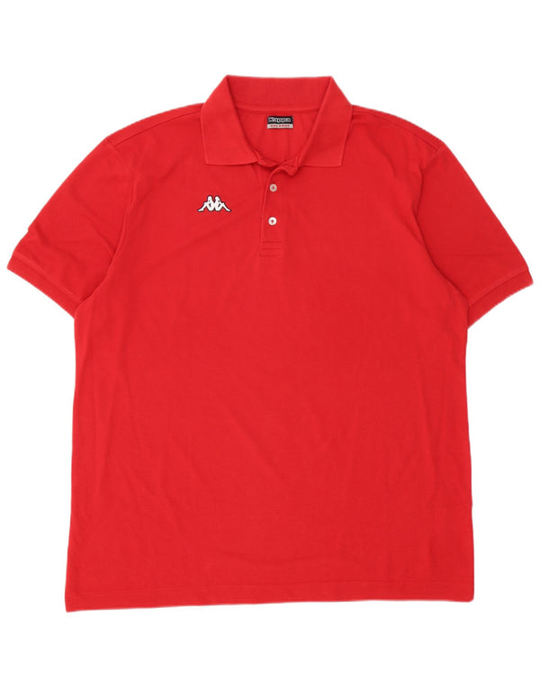 Cămașă polo pentru bărbați Kappa 2XL bumbac roșu