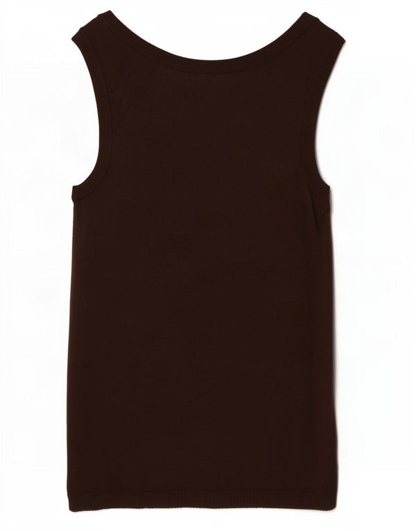 Vest Vest Top femeie Zara UK 8 mic maro viscoză