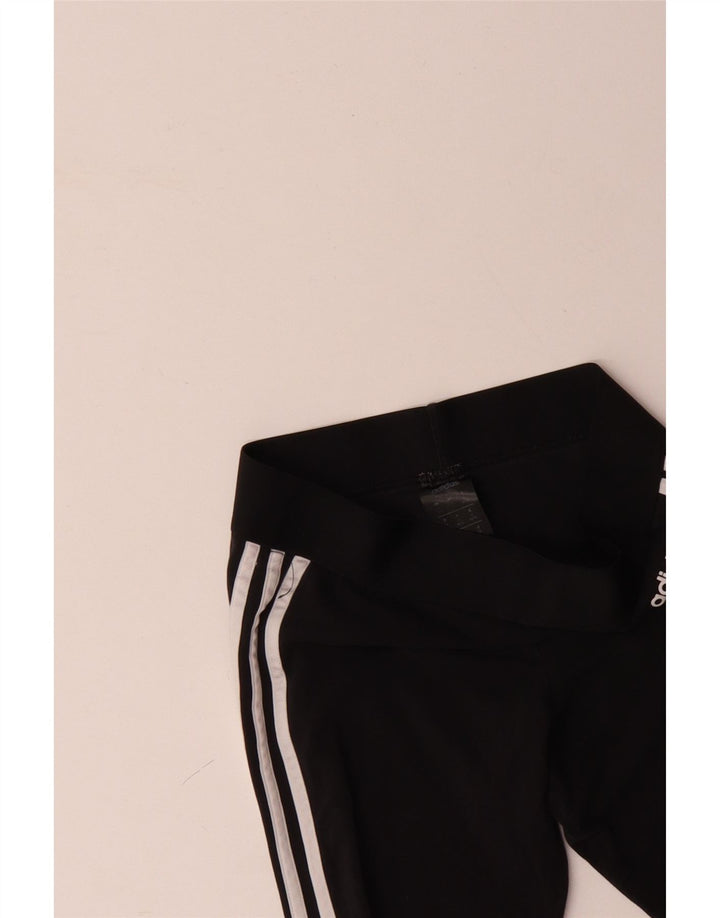 Leggings pentru femei ADIDAS UK 8/10 mic bumbac negru