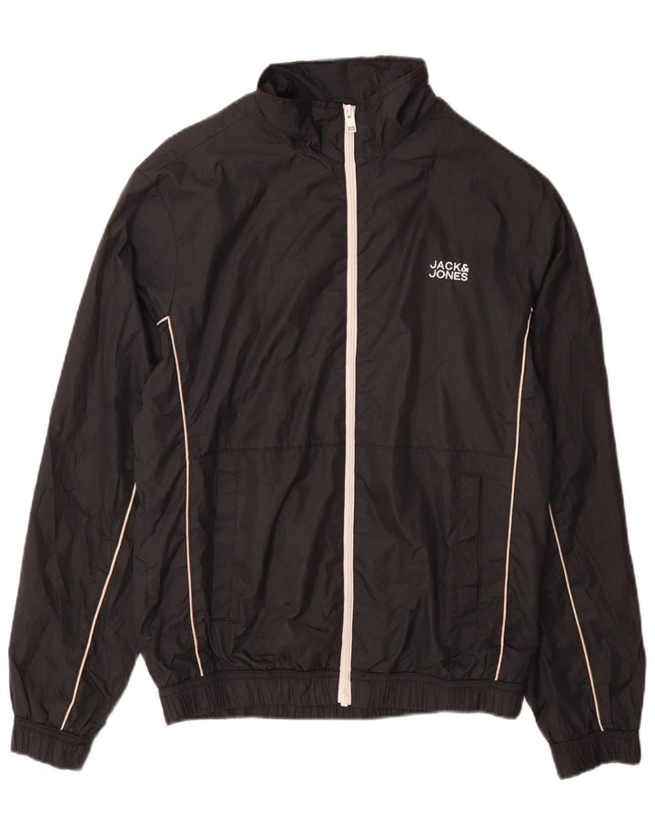 Jachetă de trening Jack & Jones pentru bărbați, poliester mediu negru