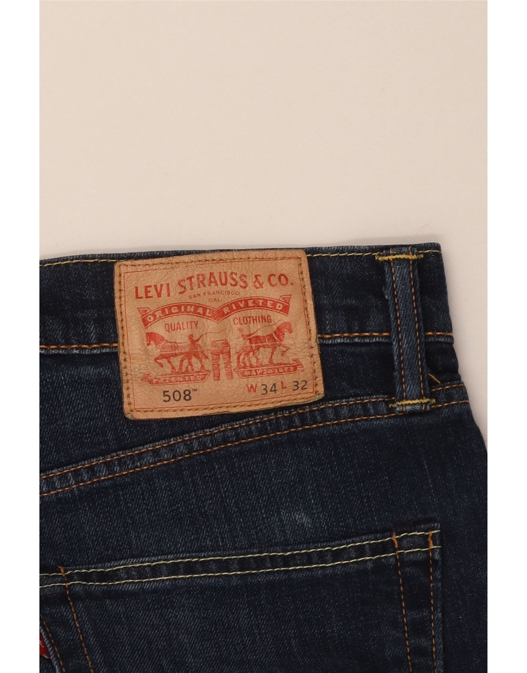 Blugi conici tăiați pentru bărbați Levi's 508 W34 L25 albaștri